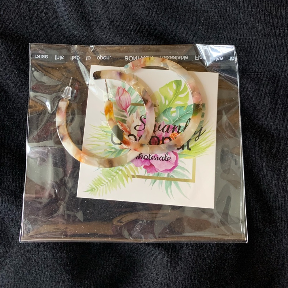 Colorful hoop earrings